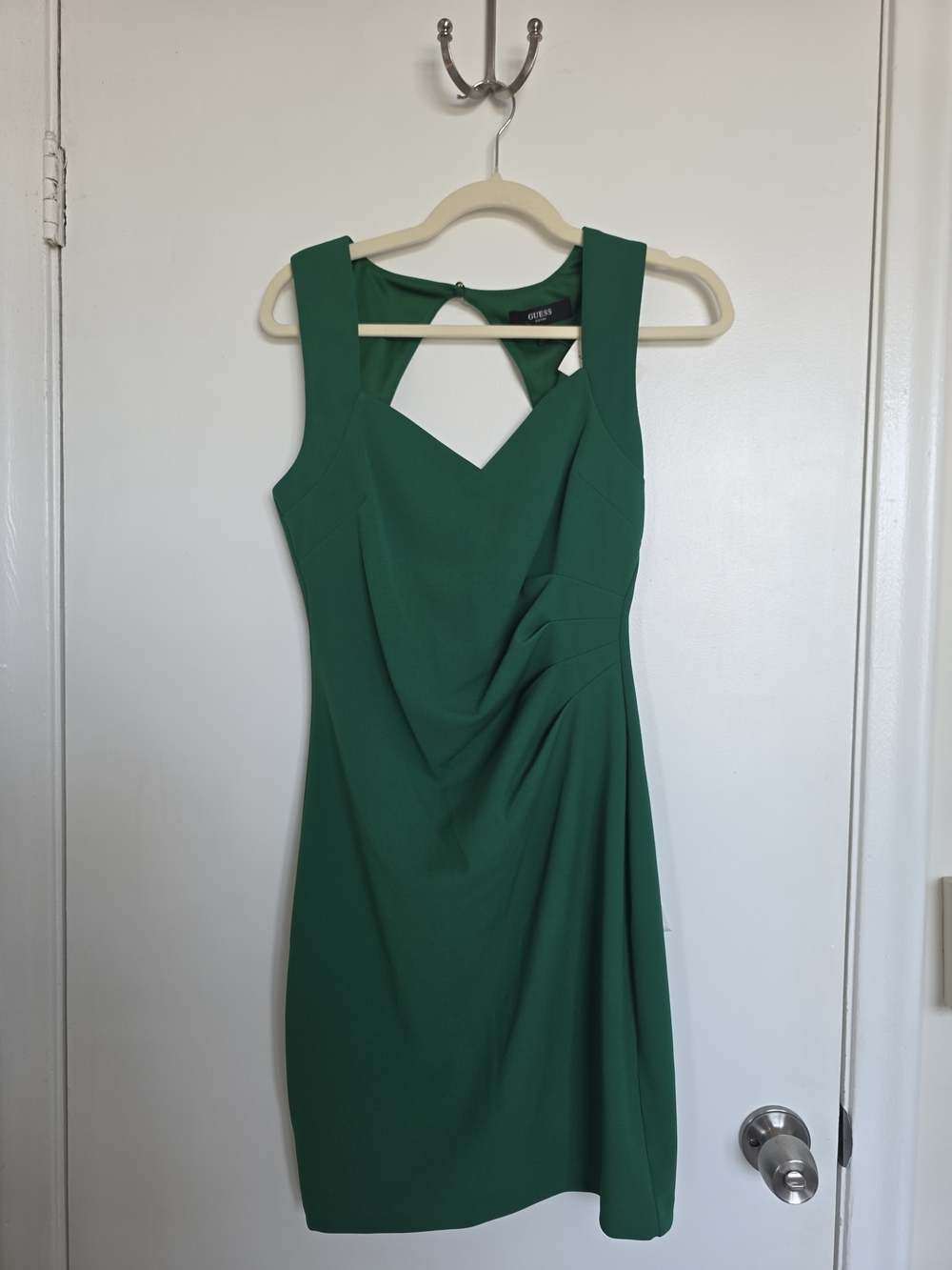Guess Emerald Green Sleeveless Midi Sheath Dress